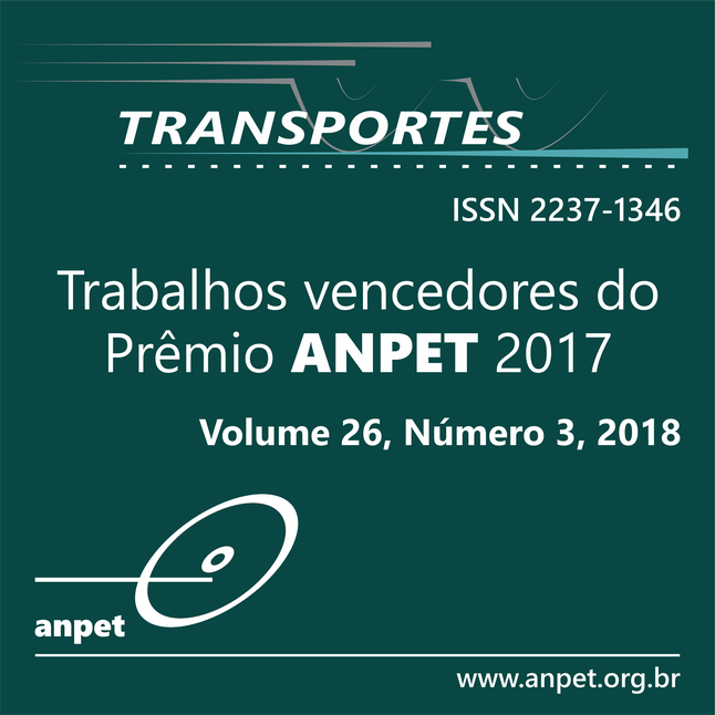 V. 26, N. 3, 2018 -- Prêmio ANPET de Produção Científica